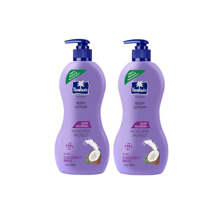 Parachute Set of 2 Original & Pure Coconut Milk Deep Nourish Body Lotion