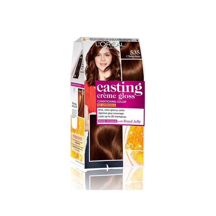 LOreal Paris Casting Creme Gloss Hair Color with Glycolic Gloss Complex - Chocolate 535