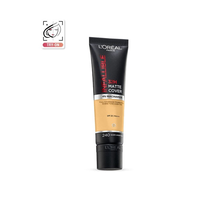 LOreal Paris Infallible 32H Matte Cover Liquid Foundation 30ml - Warm Undertone 240
