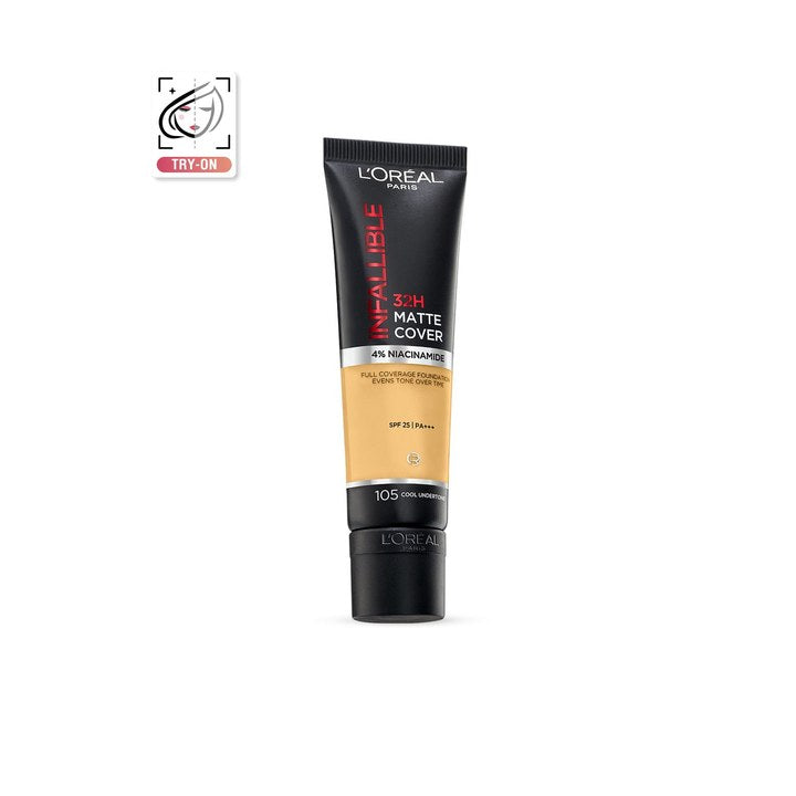 L'Oreal Paris Infallible 32H Matte Cover Liquid Foundation 30 ml - 105