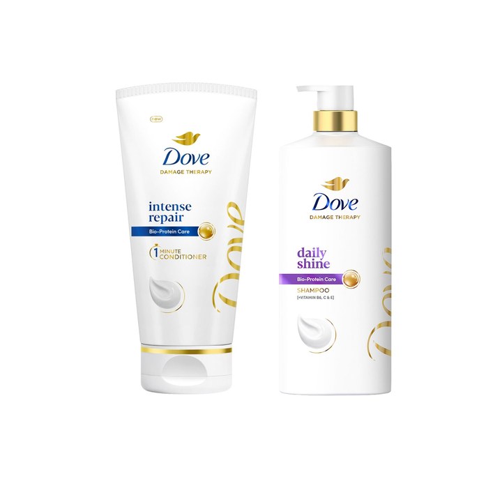 Dove Set Of Daily Shine Shampoo & Intense Repair Conditioner