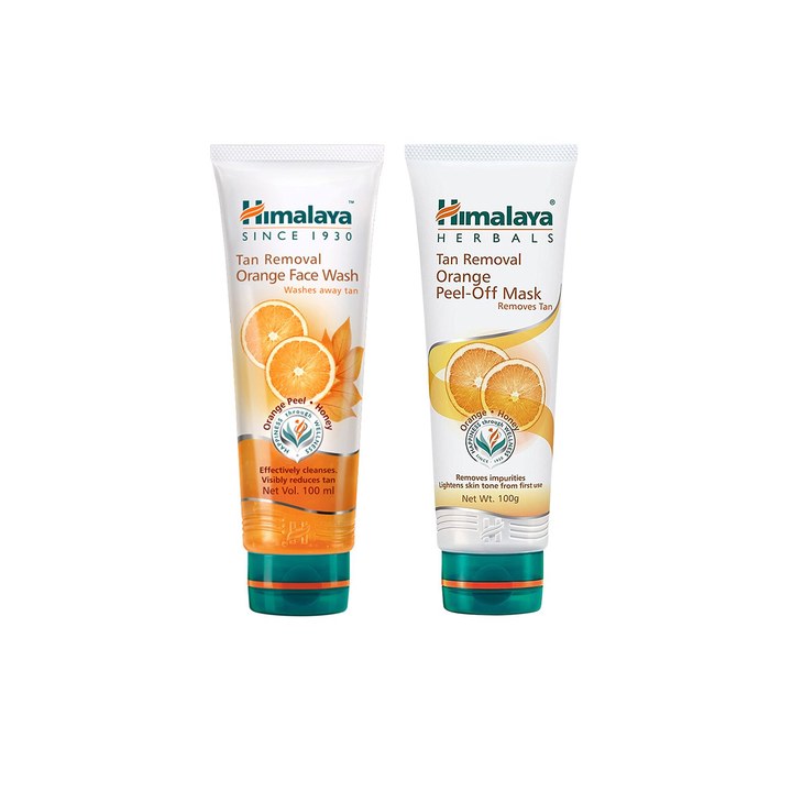 Himalaya Set of Tan Removal Orange Face Wash & Peel-Off Mask