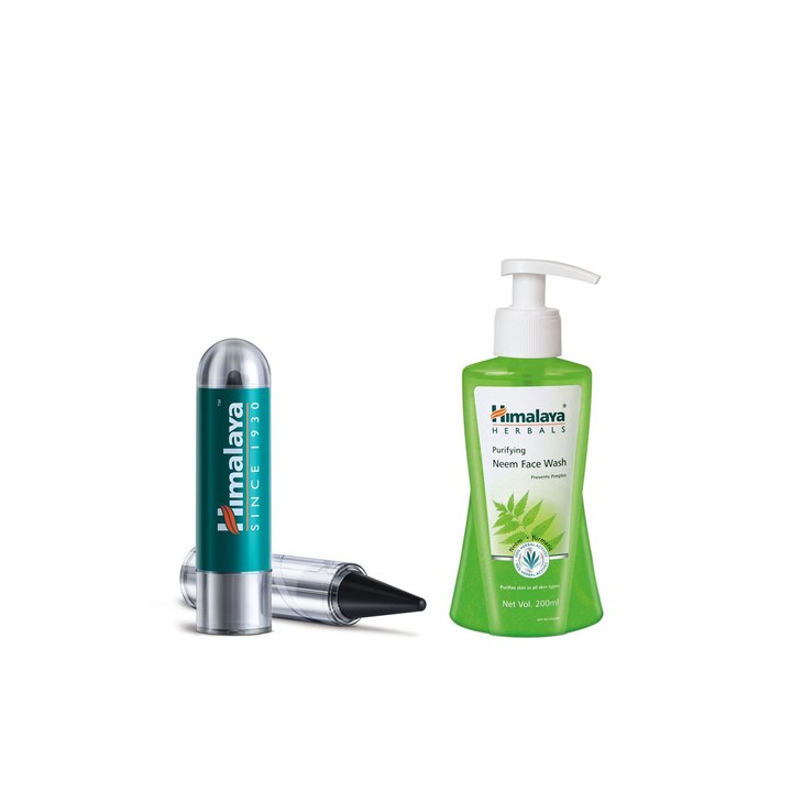 Himalaya Set of Black Kajal & Purifying Neem Face Wash