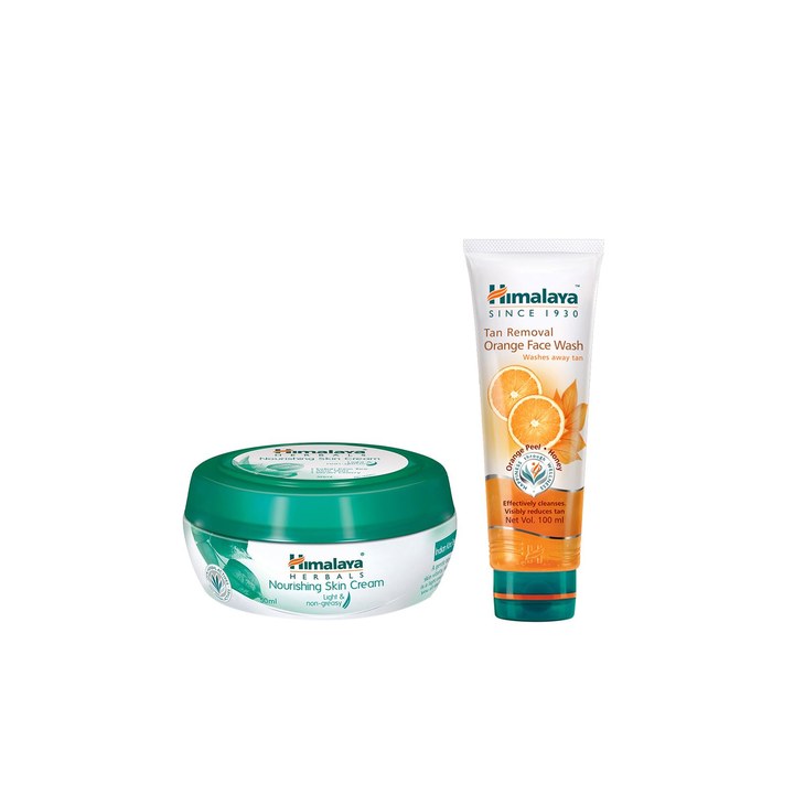 Himalaya Set of Nourishing Skin Cream & Tan Removal Orange Face Wash