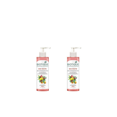 Biotique Set of 2 Pure & Natural Bio White Brightening Face Wash - 200 ml each