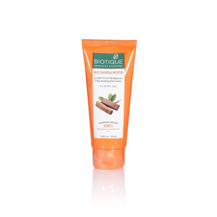 Biotique Sun Shield Sandalwood 50+SPF Ultra Protective Sunscreen Lotion 50 ml