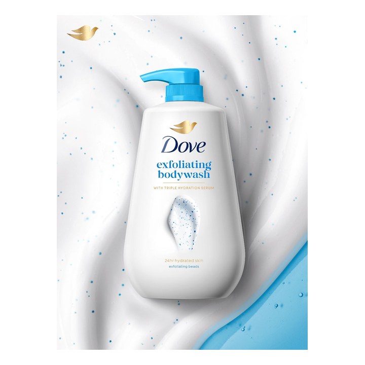 Dove Exfoliating Bodywash Triple Hydration Serum - 825ml