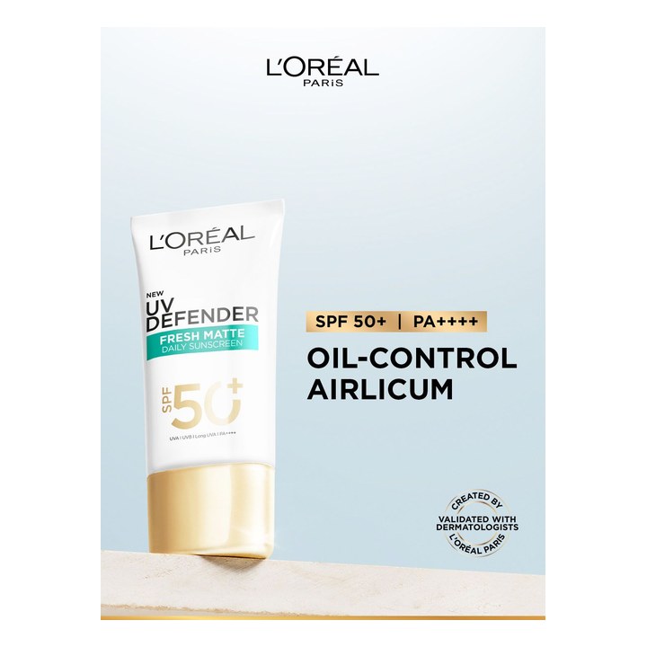 LOreal Paris UV Defender Matte & Fresh Sunscreen SPF 50+ - 50 ml