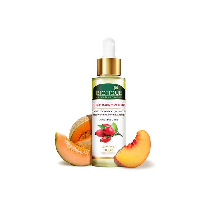 Biotique Advanced Organics Clear Improvement Vitamin C & Rosehip Face Treatment Oil - 30ml