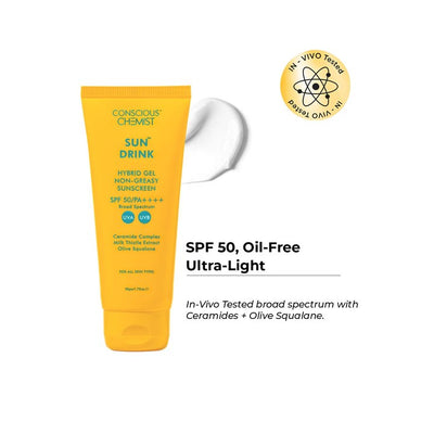 Conscious Chemist Sun Drink Hybrid Lightweight Gel Sunscreen SPF50 PA++++ - 50 g