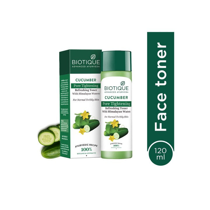 Biotique Cucumber Pore Tightening Normal to Oily Skin Refreshing Toner - 120ml