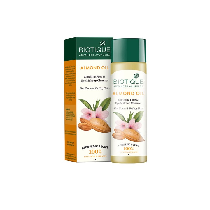 Biotique Bio Almond Oil Soothing Face & Eye Sustainable Makeup Cleanser 120 ml