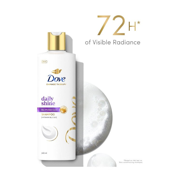 Dove Hair Therapy Daily Shine Shampoo for Dull Hair - 340ml