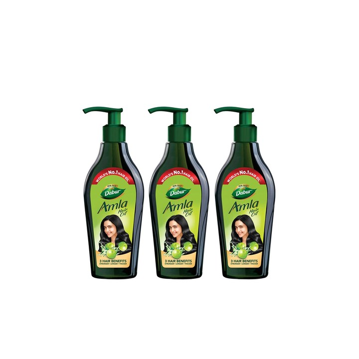 Dabur Set of 3 Amla Hair Oil For Strong Long & Thick Hair - 550ml Each