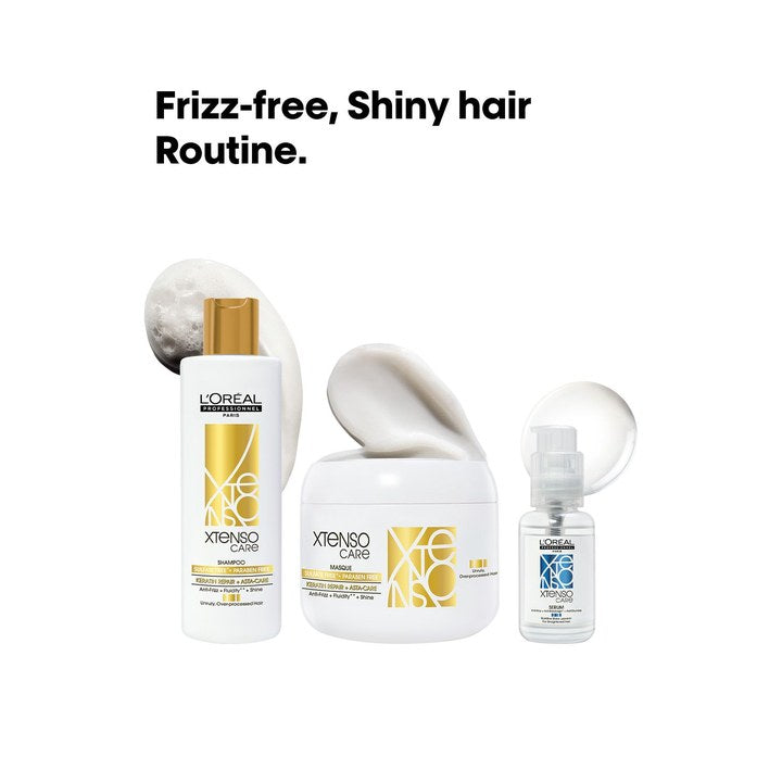 LOreal Professionnel Xtenso Care Sulfate Free Shampoo+Masque+Serum Set for Frizz-Free Hair