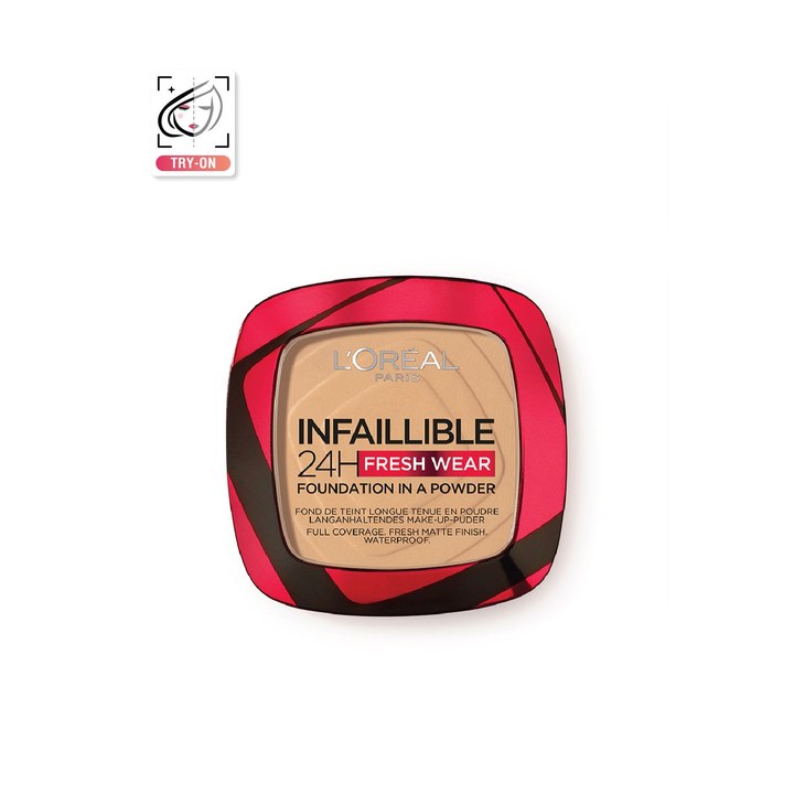 LOreal Paris Infallible 24H Fresh Wear Waterproof Powder Foundation 9 g - Golden Sand 200