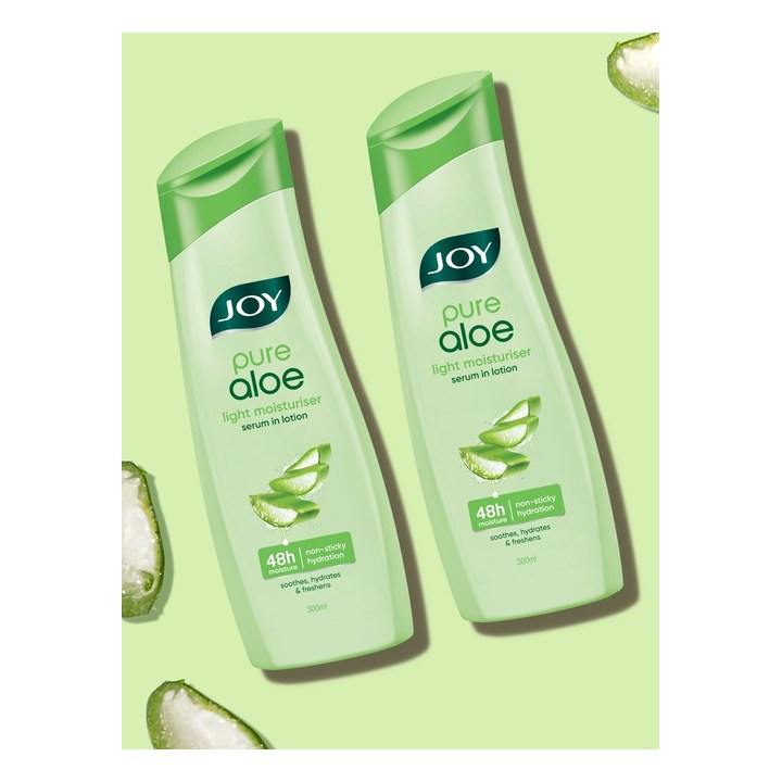 JOY Set of 2 Pure Aloe Vera Lightweight Body Lotion - 300ml Each