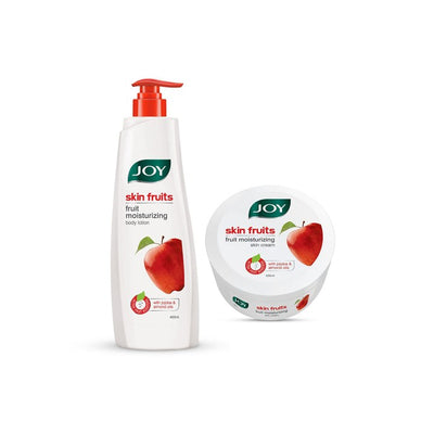 JOY Skin Fruits Body Lotion & Skin Cream Combo With Apple Extracts - 500ml Each