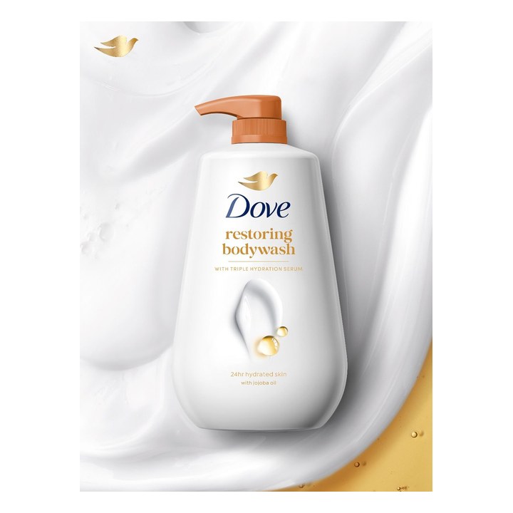 Dove Dryness Care Bodywash with Triple Hydration Serum - 825 ml