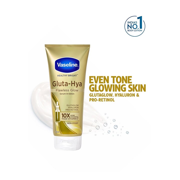 Vaseline Non-Sticky Gluta Hya Flawless Glow Serum-in-Lotion - 200 ml