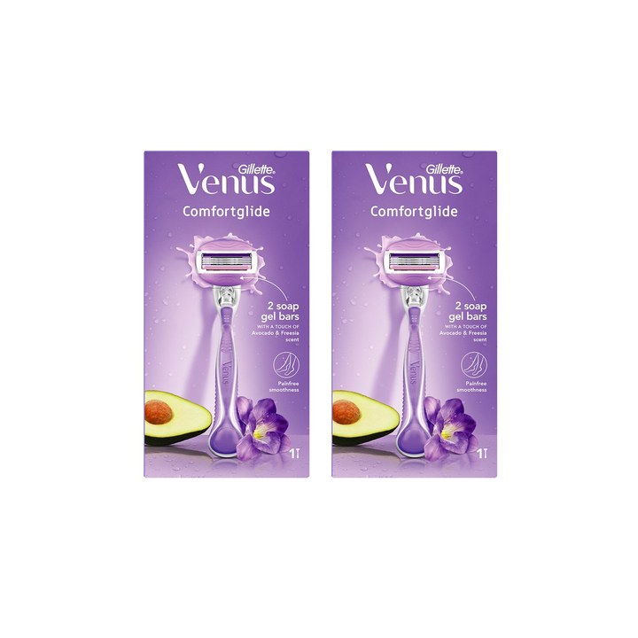 Gillette Venus Women Set of 2 Breeze Hair Removal Razors with Avocado Oil
