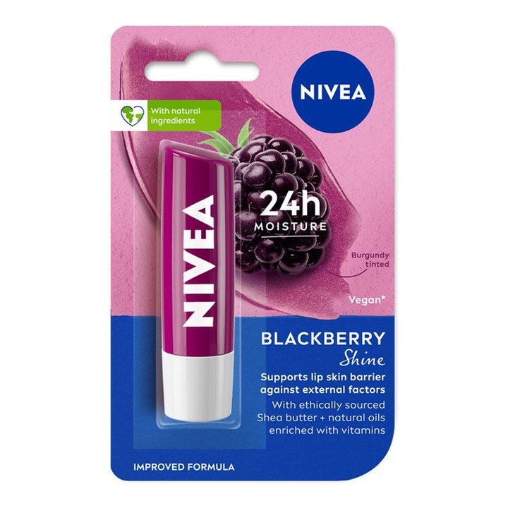 Nivea Women Lip Balm Blackberry Shine 4.8 g