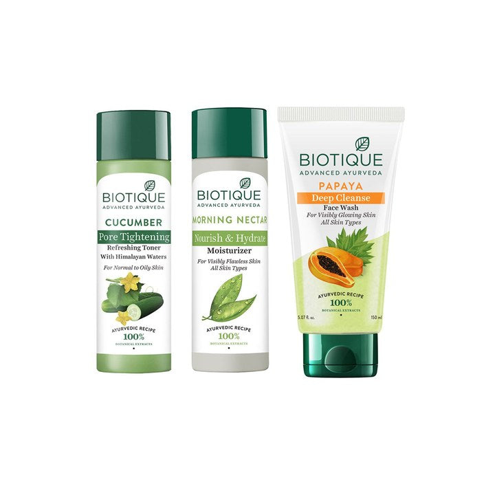 Biotique Cleanser Toner Moisturizer Combo