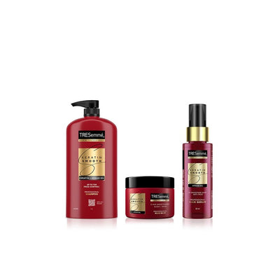 TRESemme Set of Keratin Smooth Shampoo 1000 ml + Hair Mask 300 ml + Hair Serum 50 ml