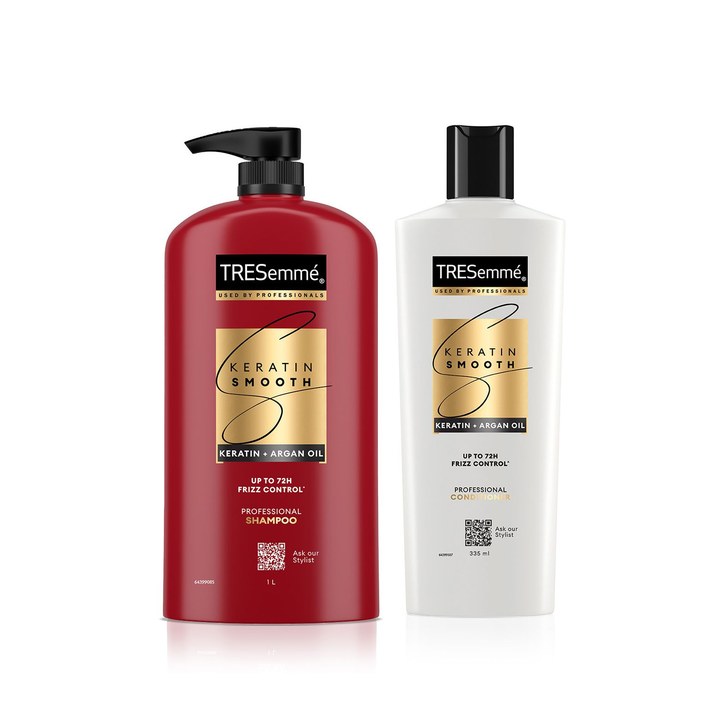 TRESemme Set of Keratin Smooth Shampoo - 1000 ml & Conditioner - 340 ml