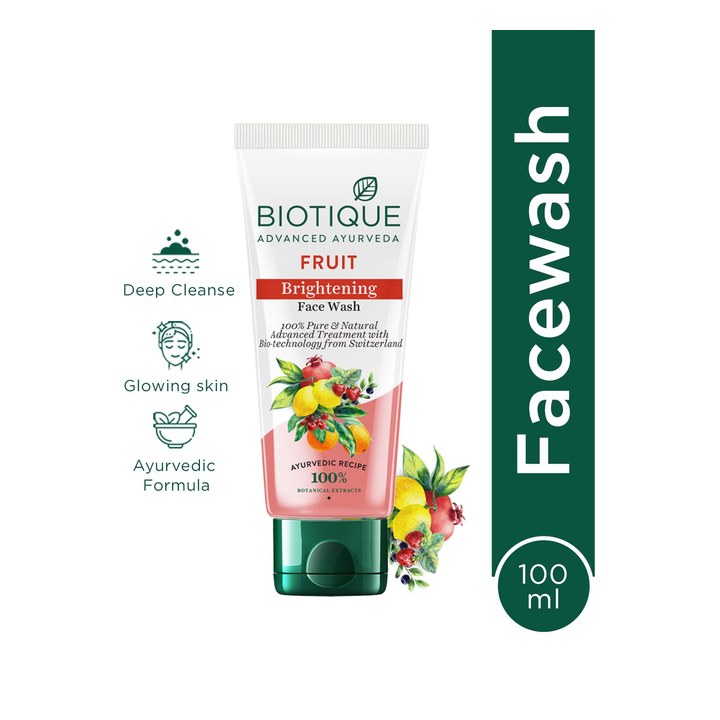 Biotique Pure & Natural Fruit Brightening Face Wash - 100 ml