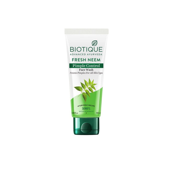 Biotique Fresh Neem Pimple Control Face Wash for Oily Acne Prone Skin - 100ml