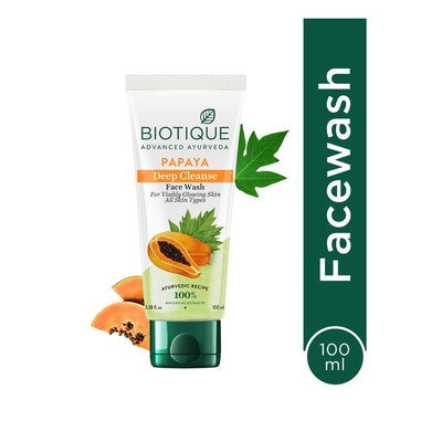 Biotique Papaya Deep Cleanse Visibily Glowing Skin Face Wash - 100ml