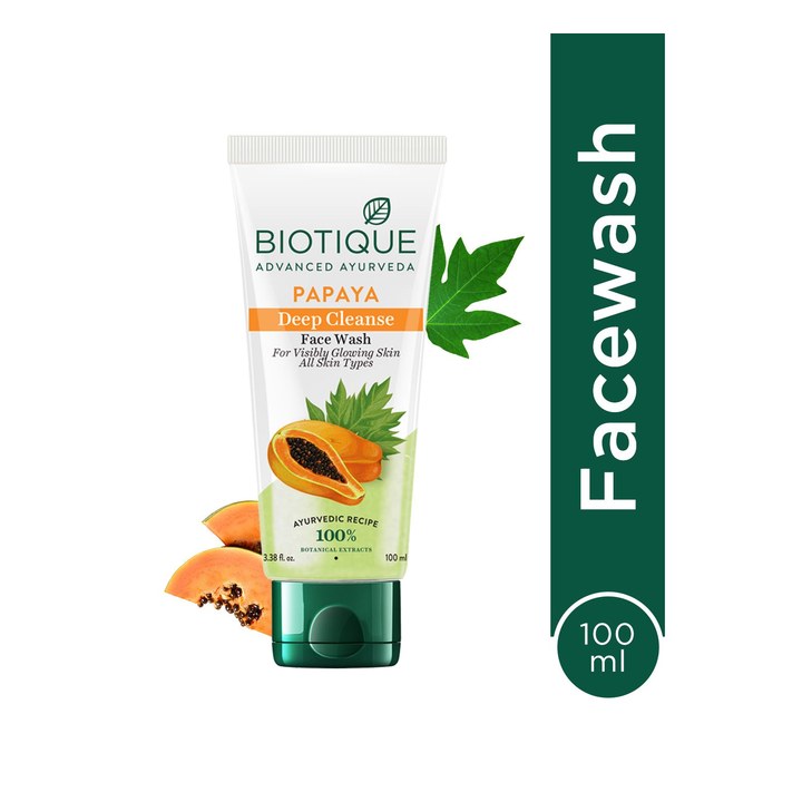 Biotique Papaya Deep Cleanse Visibily Glowing Skin Face Wash - 100ml