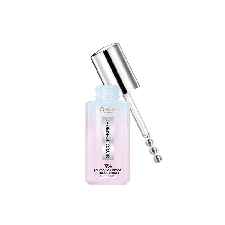 LOreal Paris Glycolic Bright Dark Circle Eye Serum with Glycolic, Niacinamide & Vitamin CG