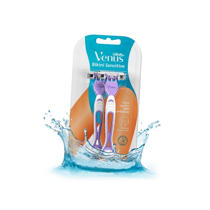 Gillette Venus Women Set of 2 Bikini Sensitive Dermatologically Tested Hair Removal Razors