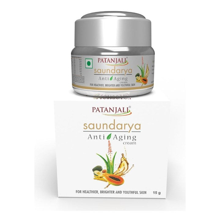 Patanjali Saundarya Anti Aging Cream for Wrinkles & Fine Lines - 15 g