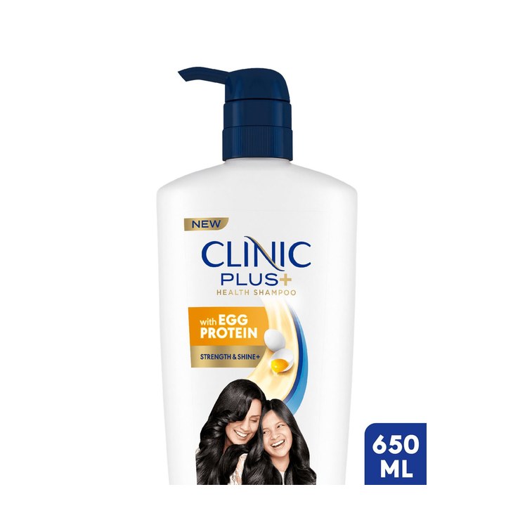 Clinic Plus Strength & Shine Shampoo with Egg Protein To Boost Hair Shine - 650 ml