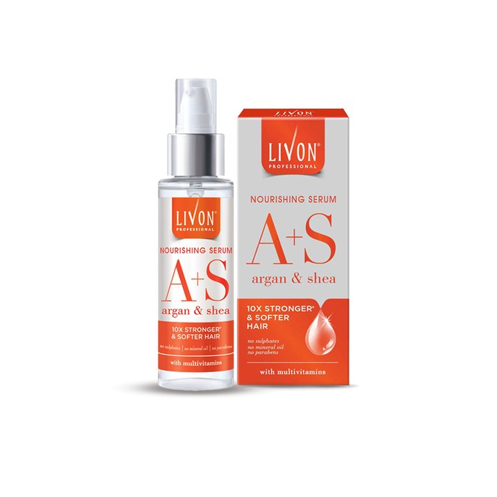 Livon Professional Argan & Shea Nourishing Serum for Frizz-free Hair - 100ml
