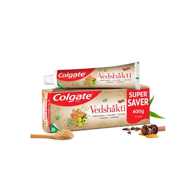 Colgate 2Pcs Vedshakti Toothpaste Saver Pack with Neem Clove & Honey - 200g each