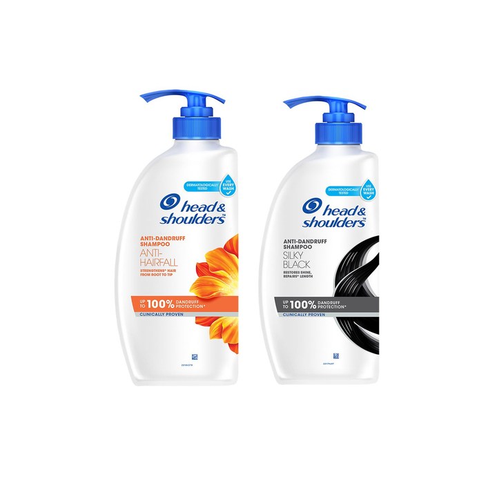 Head & Shoulders Set of Silky Black Anti Dandruff & Anti-Dandruff & Anti-Hairfall Shampoo