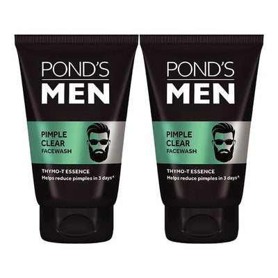 Ponds Men Set Of 2 Pimple Clear Face Wash With Thymo-T Essence - 100g Each
