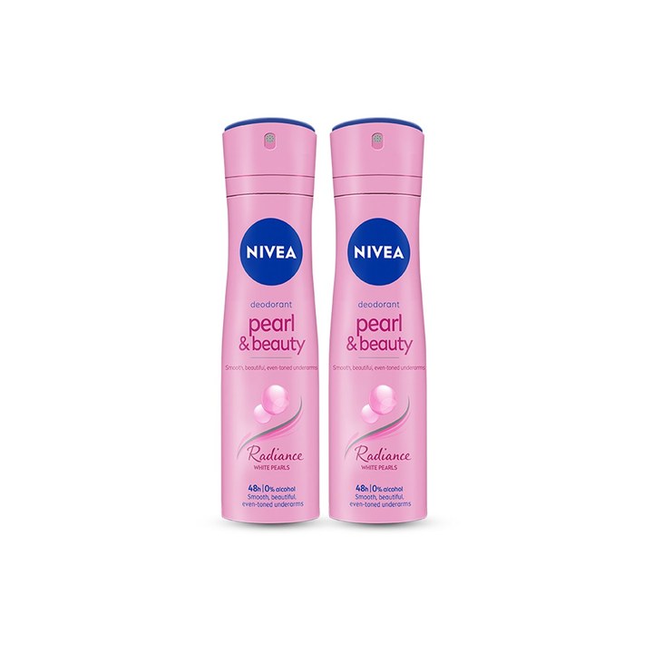 Nivea Women Set Of 2 Pearl & Beauty Radiance White Pearls Deodorant Spray - 90g Each