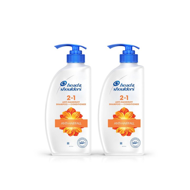 Head & Shoulders Set of 2 Anti-Hairfall Anti-Dandruff Shampoo & Conditioner - 650ml each