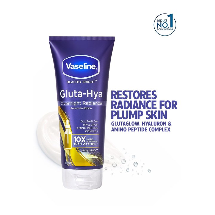 Vaseline Gluta-Hya Overnight Radiance With Amino Peptide & GlutaGlow - 200ml