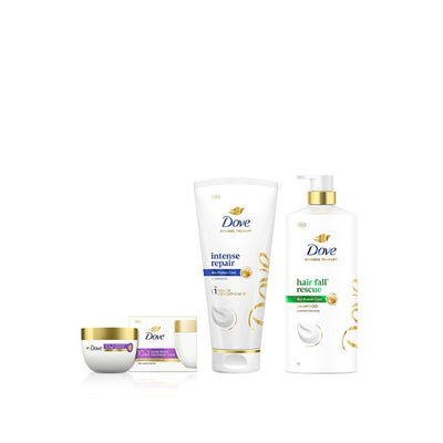 Dove 10In1 Shine Revive Hair Mask 300ml + Hair Fall Rescue Shampoo 1L + Conditioner 175ml