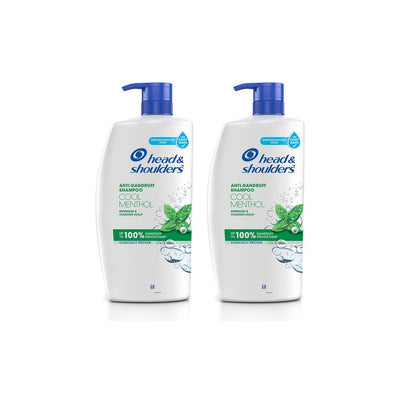 Head & Shoulders Set of 2 Cool Menthol Anti-Dandruff Shampoo - 1 Litre Each