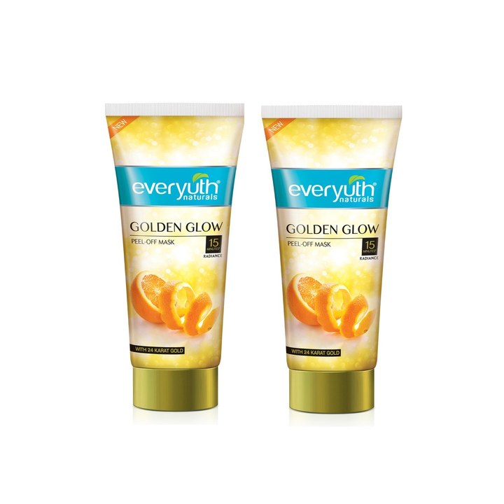 everyuth Naturals Set Of 2 Advanced Golden Glow Peel-off Mask With 24K Gold - 100g Each