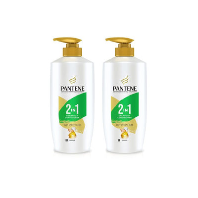 Pantene Set of 2 Advanced Hairfall Solution 2 in 1 Shampoo + Conditioner - 650 ml Each