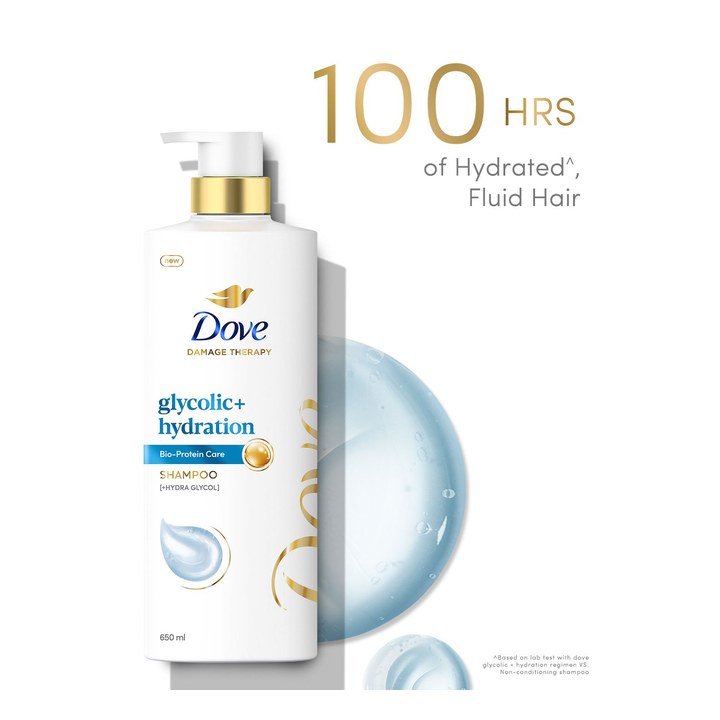 Dove Glycolic+ Hydration XL Shampoo - 650 ml