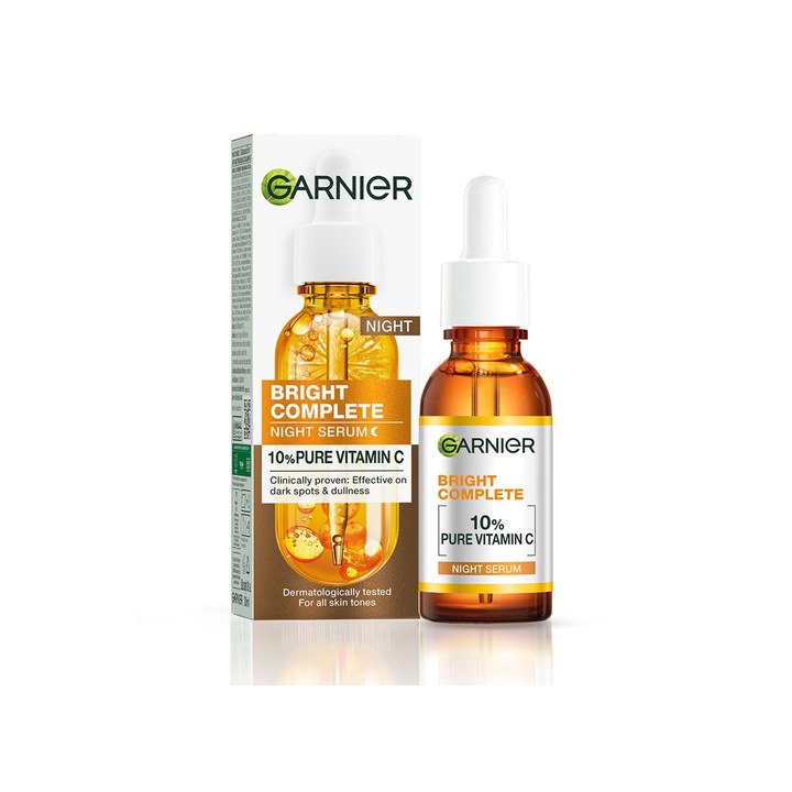 Garnier Bright Complete Vitamin C Night Serum With 10% Vitamin C for Bright Skin - 30 ml